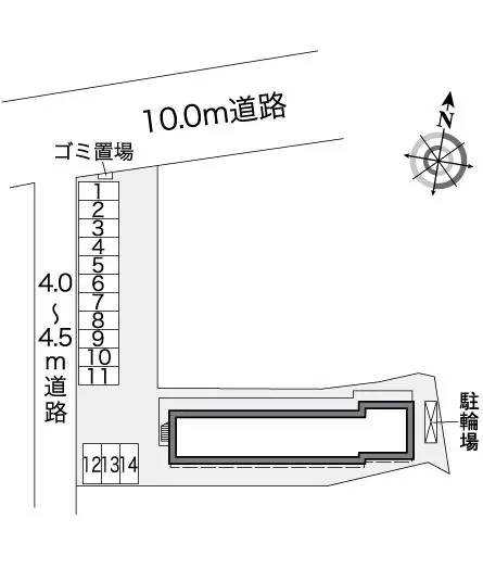 ★手数料０円★袋井市国本　月極駐車場（LP）